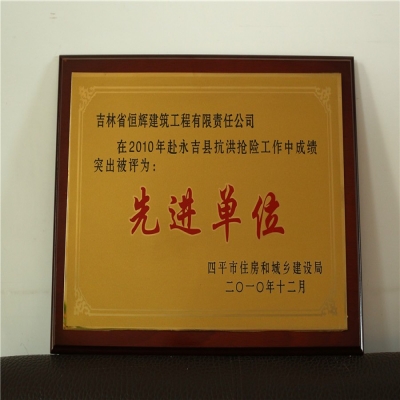 赴永吉縣抗洪搶險先進單位
